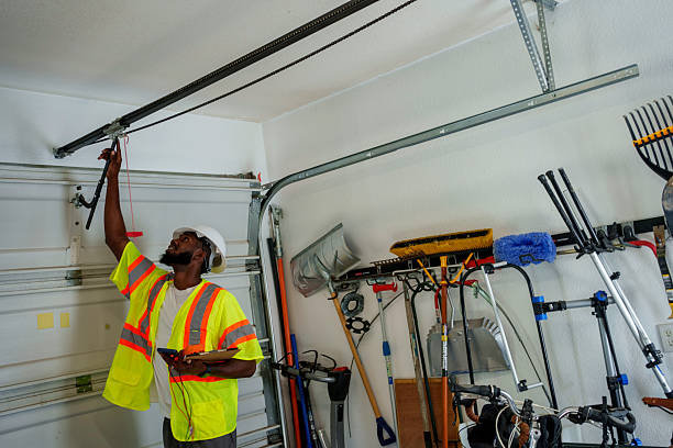 Professional Garage Door Installation technician working in Primera, TX